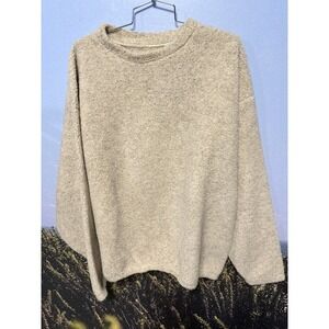 VTG Field & Stream Sweatshirt Mens L Grey White Buffalo Plaid Sherpa Made in USA